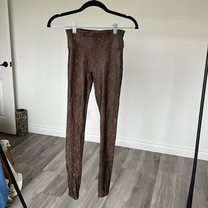 Spanx brown snake skin leggings